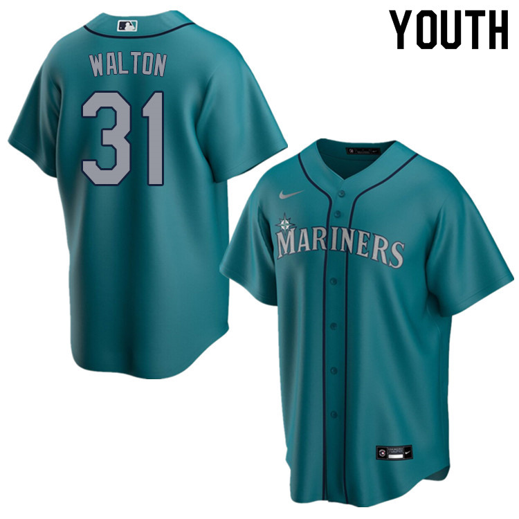 Nike Youth #31 Donnie Walton Seattle Mariners Baseball Jerseys Sale-Aqua